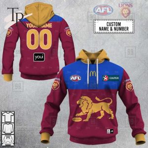 Personalized Home Guernsey 2023 AFL Brisbane Lions Hoodie