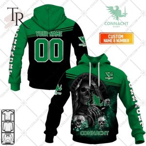 Personalized IRFU Connacht Rugby Skull Death Hoodie