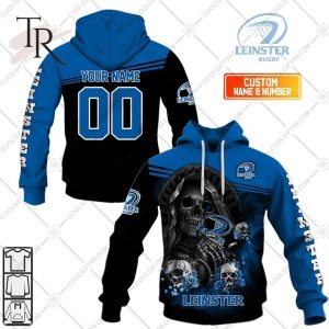 Personalized IRFU Leinster Rugby Skull Death Hoodie