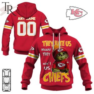 Personalized Kansas City Chiefs Baby Grinch They Hate Us Because They Ain’t Us Chiefs Hoodie