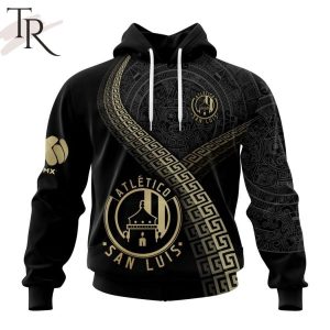 Personalized LIGA MX Atletico San Luis Special Black And Gold Design Hoodie