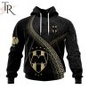 Personalized LIGA MX C.F. Monterrey Special Black And Gold Design Hoodie