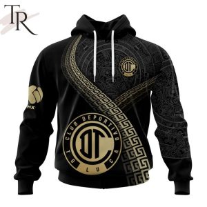 Personalized LIGA MX Deportivo Toluca Special Black And Gold Design Hoodie