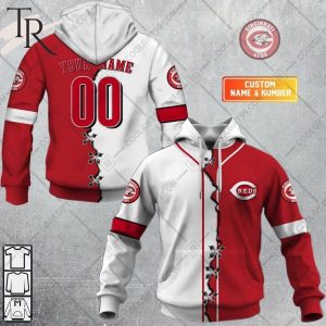 Personalized MLB Cincinnati Reds Mix Jersey Hoodie