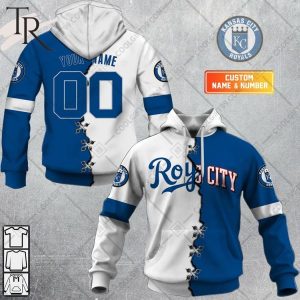 Personalized MLB Kansas City Royals Mix Jersey Hoodie