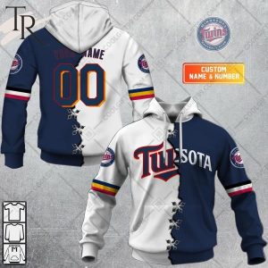 Personalized MLB Minnesota Twins Mix Jersey Hoodie