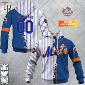 Personalized MLB New York Mets Mix Jersey Hoodie