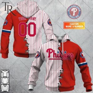 Personalized MLB Philadelphia Phillies Mix Jersey Hoodie