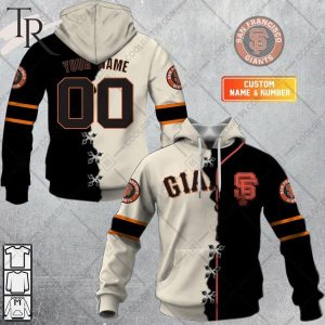 Personalized MLB San Francisco Giants Mix Jersey Hoodie