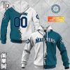 Personalized MLB Seattle Mariners Mix Jersey Hoodie