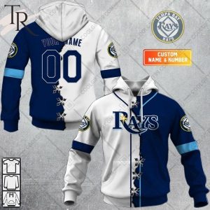 Personalized MLB Tampa Bay Rays Mix Jersey Hoodie