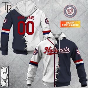 Personalized MLB Washington Nationals Mix Jersey Hoodie