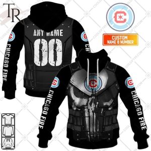 Personalized MLS Chicago Fire FC Punisher Design Hoodie