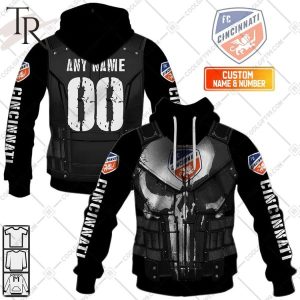 Personalized MLS FC Cincinnati Punisher Design Hoodie