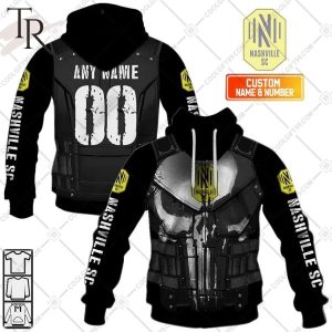 Personalized MLS Nashville SC Punisher Design Hoodie