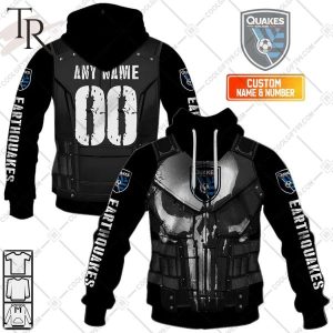 Personalized MLS San Jose Earthquakes Punisher Design Hoodie