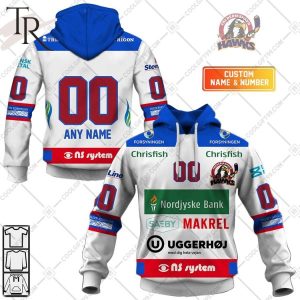 Personalized Metal Ligaen Frederikshavn White Hawks Home Jersey 2324 Style Hoodie