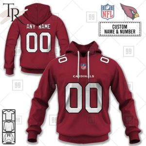 Personalized NFL Arizona Cardinals Home Jersey Style Hoodie