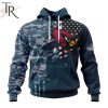 Personalized NFL Arizona Cardinals Special Navy Camo Veteran Design Hoodie