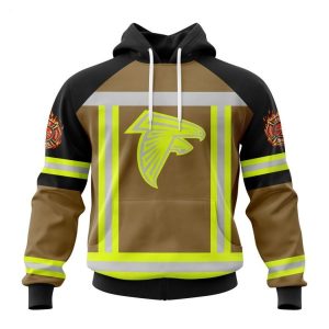 Personalized NFL Atlanta Falcons Special Firefighter Uniform Design T-Shirt