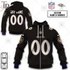 Personalized NFL Baltimore Ravens Alternate Jersey Hoodie 2223