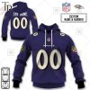 Personalized NFL Baltimore Ravens Home Jersey Style Hoodie