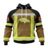 Personalized NFL Baltimore Ravens Special Firefighter Uniform Design T-Shirt