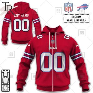 Personalized NFL Buffalo Bills Alternate Jersey Hoodie 2223