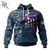 Personalized NFL Buffalo Bills Special Navy Camo Veteran Design Hoodie