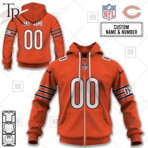 Personalized NFL Chicago Bears Alternate Jersey Hoodie 2223