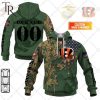 Personalized NFL Cincinnati Bengals Marine Camo Hoodie