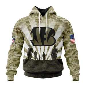 Personalized NFL Cincinnati Bengals Salute To Service Honor Veterans And Their Families Hoodie