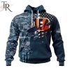 Personalized NFL Cincinnati Bengals Special Navy Camo Veteran Design Hoodie