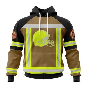 Personalized NFL Cleveland Browns Special Firefighter Uniform Design T-Shirt