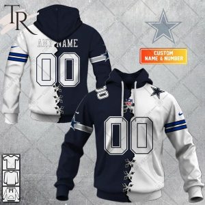 Personalized NFL Dallas Cowboys Mix Jersey Style Hoodie