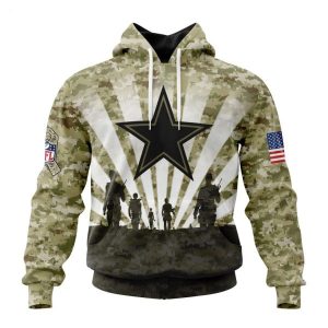 Personalized NFL Dallas Cowboys Salute To Service Honor Veterans And Their Families Hoodie