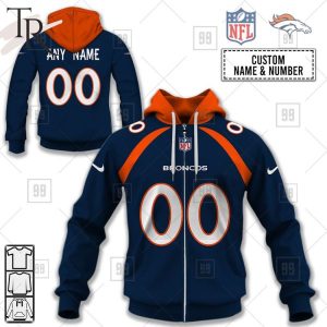 Personalized NFL Denver Broncos Alternate Jersey Hoodie 2223