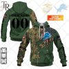 Personalized NFL Detroit Lions Marine Camo Hoodie