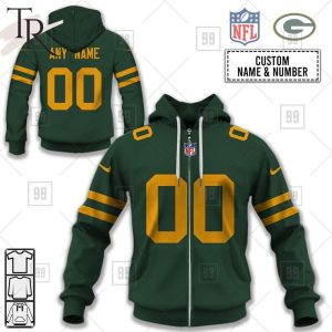 Personalized NFL Green Bay Packers Alternate Jersey Hoodie 2223