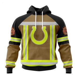 Personalized NFL Indianapolis Colts Special Firefighter Uniform Design T-Shirt