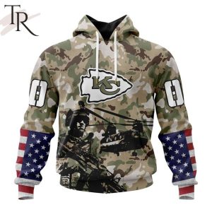 Personalized NFL Kansas City Chiefs Special Salute To Service Design Hoodie