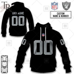 Personalized NFL Las Vegas Raiders Home Jersey Style Hoodie