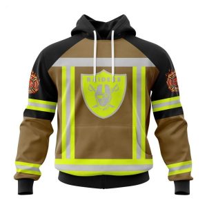 Personalized NFL Las Vegas Raiders Special Firefighter Uniform Design T-Shirt