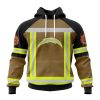 Personalized NFL Los Angeles Chargers Special Firefighter Uniform Design T-Shirt