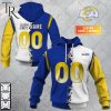 Personalized NFL Los Angeles Rams Mix Jersey Style Hoodie