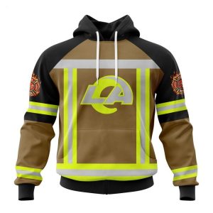 Personalized NFL Los Angeles Rams Special Firefighter Uniform Design T-Shirt