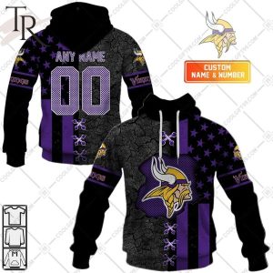 Personalized NFL Minnesota Vikings Flag Special Design Hoodie