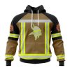 Personalized NFL Minnesota Vikings Special Firefighter Uniform Design T-Shirt