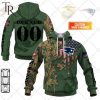 Personalized NFL New England Patriots Marine Camo Hoodie