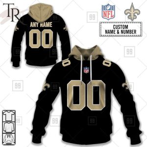 Personalized NFL New Orleans Saints Home Jersey Style Hoodie